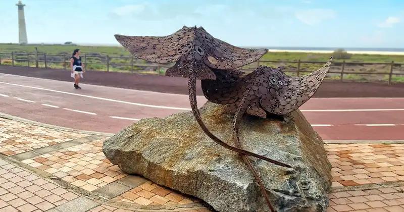Esculturas en Morro Jable: Stingray Dance - DESCUBRE FUERTEVENTURA
